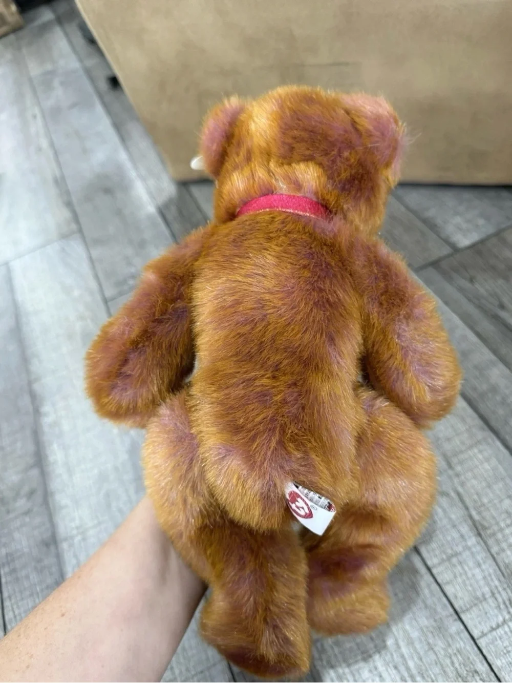 TY Taffybeary Teddy Bear with Red Bow